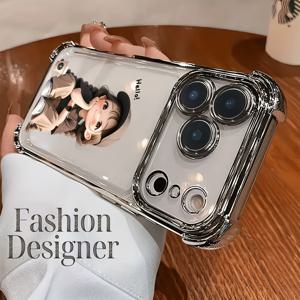 TEMU 휴대폰 케이스 - 아이폰용 트렌디한 휴대폰 케이스 (오리 부리 모자 달린 소녀 디자인). 부드럽고 투명한 TPU 소재로 충격 방지 및 완전한 보호 기능 제공. 아이폰 17, 아이폰 17 에어, 아이폰 17 프로, 아이폰 17 프로 맥스 호환