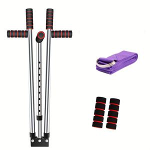 TEMU 삼단 바 다리 스트레처, 스플릿 스트레칭 머신, 9구멍 조절형 스트레칭 기구, 발레 훈련, 홈짐, 댄스 및 체조 연습용, 내구성 ABS/스테인리스 스틸 구조