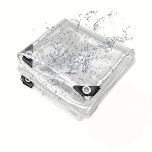 TEMU 마당용 투명 방수 캐노피, 방수, 비림방, 방풍 보호를 위한 강화 PVC 정원 방수포, 야외 마당 정문 장식, 정원 식물 보호, 가금류 덮개용으로 적합