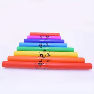TEMU 악기 바람개비 세트, 8개 플라스틱 타악기, 옥타브 스케일 세트, 연습하는 연주자 간의 상호 이해를 촉진하고 팀워크를 장려함, 야외 수업, 친구 모임, 오락용으로 적합