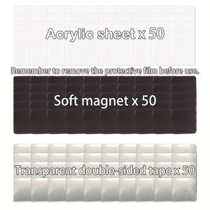 TEMU 150/285개 재료 키트 세트, 자석 아크릴 냉장고 자석, 자석 액자, 모든 사진에 적합, 생일, 선생님, 크리스마스 선물, 냉장고, 사무실 화이트보드, 주방 및 가정 장식에 사용 가능. 추억을 간직하세요