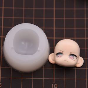 TEMU 만화 찐빵 치비 얼굴 비율 페이스 몰드, 초경량 클레이 레진 소프트 클레이 페이스 몰드 실리콘 몰드