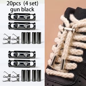 TEMU 20개 스프링 버클 무결속 신발끈 잠금장치 – 설치 불필요한 버튼 스타일 끈 클립, 신발끈, 후드티, 재킷, 바지 및 케이블 관리용, 조절 가능한 금속 클립, 내구성 강화 및 사용 간편, DIY 공예 애호가를 위한 필수품, 완벽한 선물