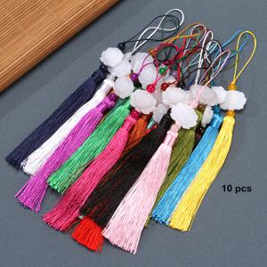 TEMU 10개/팩 22Cm 연꽃 장식 끈 매끄러운 태슬 펜던트 책갈피 사탕 상자 선풍기 선물 포장 상자 선풍기 키링 장식용 작은 태슬 펜던트 의류 홈 텍스타일 추가 태슬 행잉 펜던트 주얼리 귀걸이 헤어 추가 재료 메이킹 매트
