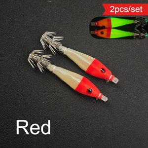 TEMU 바다낚시용 오징어 미끼 2개, 민물용 범용 강력한 루어 낚시바늘