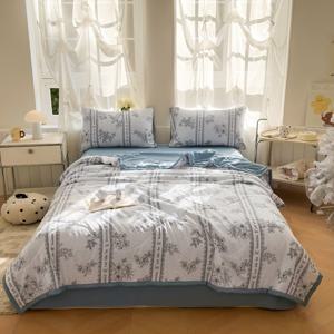 TEMU 이부르르 여름 차렵이불세트 차렵이불+침대시트+베개커버2장 4종세트