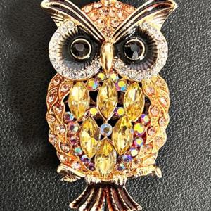 TEMU 네스티드 행운 큐빅 파인 부엉이 키링