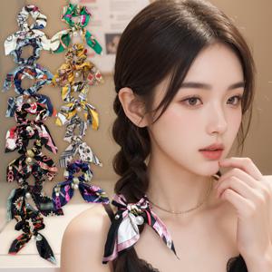 TEMU 3개 세트 리본 곱창밴드, 여성 머리끈, 헤어끈, 머리 고무줄, 헤어 스크런치, 데일리 헤어 악세사리, 곱창 머리끈