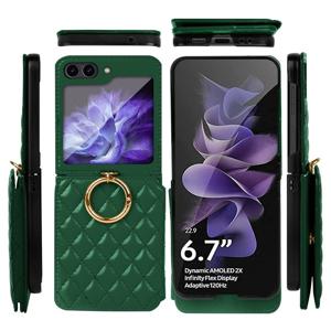 TEMU AOSOM 삼성 갤럭시 Z 플립 4/ 플립 5 / 플립 6 / 플립 7 플립 폰 케이스 프로텍터는 크로스 바디 멀티 카드 슬롯 지갑 접이식입니다