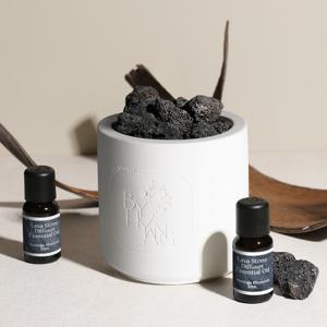 TEMU 바이향 라바스톤 방향제 디퓨저 세트 [10ml 프래그런스 오일+화산석+세라믹 용기]