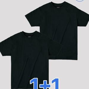 TEMU (1+1)( 2장세트! ) 남녀공용 봄 여름 가을 겨울 사계절 이너웨어 만능 기본 반팔 티셔츠 소프트코튼(U6OPST28)