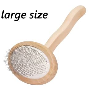 TEMU 펫 탈모 브러시, 플러피 탈모 빗, 대/소 사이즈 옵션, 마사지 방전, 탄력 있는 에어 쿠션, 부드럽게 엉킴 해결 및 힘 완화로 털 뽑힘 방지, 에어 홀과 쿠션 디자인, 인체공학적 핸들과 편안한 그립, 미끄럼 방지, 엉킴 없이 떨어진 털 제거, 고양이와 강아지용