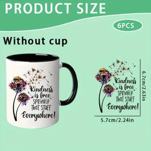 TEMU 6개입 민들레 UV 프린팅 컵 방수컵