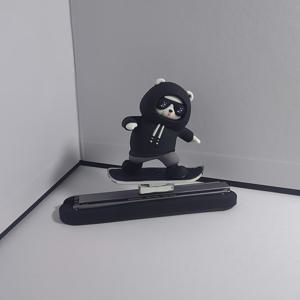 TEMU 자동차 스케이트보드 장식품 만화 신상품 센터 콘솔 장식 자동차 스크린 창의적인 다이내믹 장식