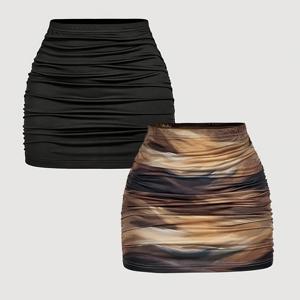 TEMU 여성용 투피스 캐주얼 러플 핏 미니 스커트 의상, 할로윈 코스튬, 여성 휴가 복장, 2000년대 스타일 의류, 연극 의상