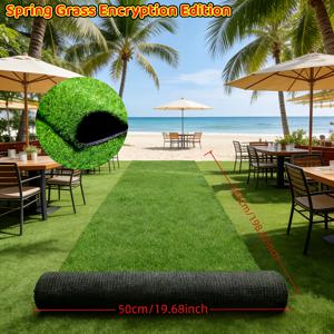 TEMU 야외용 인조 잔디 롤 1롤 (5미터) - 결혼식, 정원, 운동장용 - 자외선 차단 현실적인 인조 잔디 카펫, 도구 없이 설치, 관리가 쉬운 내후성 합성 매트, 파티, 가정 및 상업용으로 적합