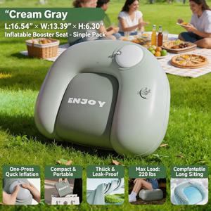 TEMU 신상 뮤직 페스티벌 파티용 좌석 스툴, 누르기식 공기 주입 강화형 발받침대, 야외 낚시용 휴대용 , 펌프 불필요