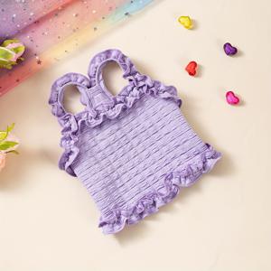 TEMU 반려견 봄/여름 레이스 트림 홀터넥 탑 숏 캐미솔, 슬림핏 섹시 강아지 옷