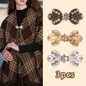 TEMU 3개/세트 멀티컬러 리본 장식 옷핀 - 금속 장식 패스너 (칼라/스카프용), 패션 다용도 의류 액세서리 (혼합 스타일)