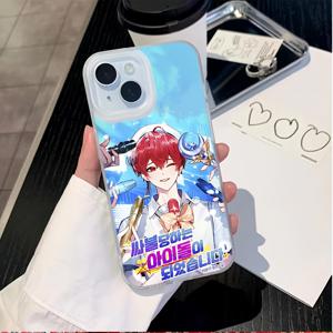 TEMU 휴대폰 케이스 - 마이크를 든 아이돌 남성을 특징으로 하는 디자인, 아이폰 17, 16E, 16, 15, 14, 13, 12, 11 Pro Max, Mini, Air, XR, XS, X, 7, 8 Plus와 호환, 부드러운 TPU 소재, 무광택 뒷면