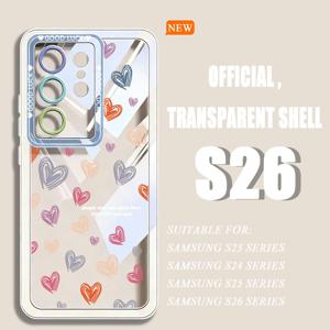 TEMU 폰 케이스: 심플하고 귀여운 크리에이티브 카툰 커플 폰 케이스, 삼성 S26Ultra/S25Plus/갤럭시 S24/갤럭시 S23Ultra/갤럭시 S26 폰 케이스, 고급스러운 느낌과 고품질, 스크래치 및 낙하 방지 폰 케이스