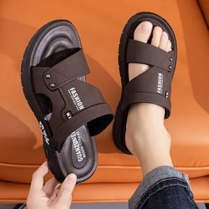 TEMU 여름 시원한 슬리퍼, 부드럽고 유연한 밑창으로 착용이 편한 통기성 좋은 스타일리시한 남성용 쿨 슬리퍼