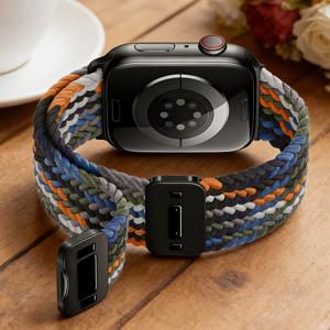 TEMU 신축성 나일론 스포츠 밴드, 애플워치 시리즈 11/10 46mm 42mm용, iWatch 9/8/7/6/5/4/3 45mm 44mm 41mm 40mm Ultra 3/2/1 49mm용, 자석식 조절식 걸쇠 포함, 남녀공용. 스트랩만, 시계 미포함