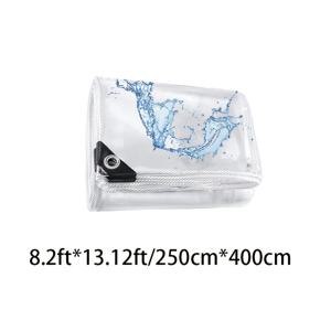 TEMU 헤비듀티 PVC 투명 방수 타프, 내구성 있는 방수, 방진, 방풍, 아일렛 및 로프 포함, 온실, 파티오, 정원, 정자, 가금류 구역, 현관 및 야외용으로 적합