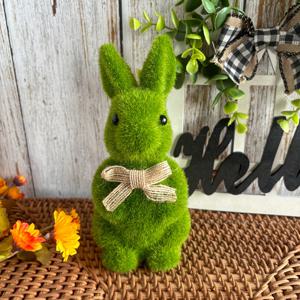 TEMU 부활절 녹색 이끼 토끼 장식 야외 정원 대형 녹색 스탠딩 토끼 오너먼트 거실 잔디밭 화분 장식용