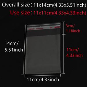 TEMU 1000개 투명 3.93x3.93인치 자체 접착 OPP 선물 포장백 (밀봉 스트립 포함), 액세서리 포장용 - 보석, 키체인, 펜던트, 소형 선물, 수제 포장 제품에 적합