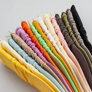 TEMU 혼합 색상 랜덤 - 한국 스타일 중목 슬라우치 양말 10켤레, 얇은 일본/ 트렌디, 캔디 단색, 부드럽고 편안한 사계절용 아이스 양말
