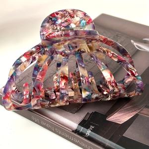 TEMU 매우 유용한 대형 호박 헤어 클립, 식초 액체 끝이 특징이며, 데일리룩과 다양한 스타일링에 적합합니다.