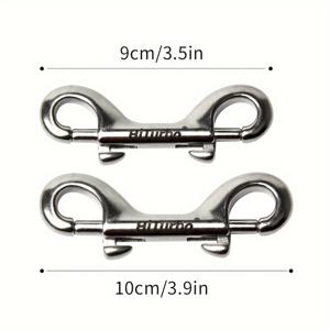 TEMU 1개 Hiturbo 스테인리스 스틸 다이빙 볼트 스냅 양방향 후크 클립, 빠른 탈착, 튼튼하고 휴대 가능, 다이빙, 수영, 해변에 적합