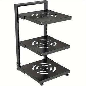 TEMU 클립온 조절식 탄소강 수납 랙, 냄비, 웍, 조리도구용 다단계 싱크대 정리대, 주방 수납 필수품