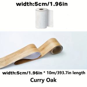 TEMU 1개 자가 접착 목재 무늬 수리 테이프, PP 소재, 테이블, 의자, DIY, 스커트 보드, 문, 창문, 바닥 및 가구 복원용