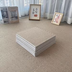 TEMU 두꺼운 다크 그레이 린넨 카펫 20개입, 스플라이싱 디자인으로 59.05인치 길이, 47.24인치 폭, 0.39인치 두께로 조합 가능. 사계절 사용에 적합.