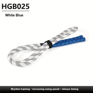 TEMU PGM 골프 스윙 트레이너 보조기구 - 속도 및 정확성 향상을 위한 강력한 저항 로프, 미끄럼 방지 그립, 실내외 연습 도구, 빠른 스윙 분석, 스윙 레벨 개선 - 오렌지/블루, PET 소재, HGB025에 적합, 골프 훈련 보조기구, PGM