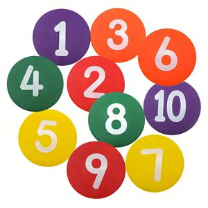 TEMU 9인치 다색 미끄럼 방지 숫자 마커, 축구 훈련용 - 내구성 있는 TPE, 쉽게 식별할 수 있는 밝은 색상, 연습 세션 및 팀 스포츠에 이상적