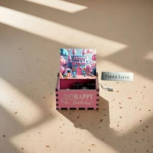 TEMU 1개 생일 뮤직박스, 핸드크랭크 나무 빈티지 레이저 조각 뮤직박스, 생일 선물, 홈 데코, 크리스마스 발렌타인데이 새해 선물