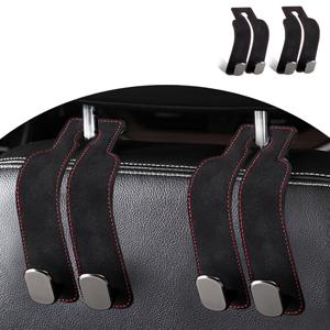 TEMU 2개입 차량 뒷좌석 헤드레스트 후크, 지갑 및 가방용 후크, 차량 시트 후크, 자동차/수입/트럭/픽업 트럭 호환, 차량 시트 뒷면 커버용 후크, 숨겨진 후크 디자인 - PU 소재, 다양한 차량 모델에 적합