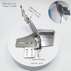 TEMU 4단 접힘 프레서 풋 세트 /38mm 바이어스 테이프 바인더 부착물, 산업용 및 가정용 재봉틀, 정밀 가장자리 가이드 조절 가능