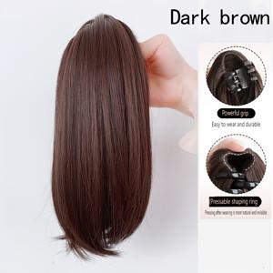 TEMU 단품팩/12인치, 신상 여름 도착, 높은 포니테일 얇고 가벼운 숏 스타일, 초경량 컬리 스몰 클로 클립, 모든 피부 톤의 여아/여성에게 적합, 직장, 공부, 휴일, 여행, 어머니의 날용