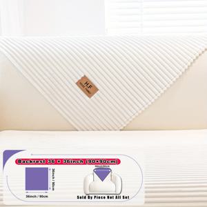 TEMU 1개 HF 모던 플란넬 소파 쿠션 커버 - 반려동물 친화적 미끄럼 방지 디자인 & 가죽 패치, 3/2/4인용 세탁 가능 가구 커버, 거실·침실·사무실 장식, 현대적인 디자인, 내구성 있는 원단, 고품질 소재, 홈 데코, 스타일리시한 액세서리