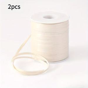 TEMU 황마 같은 라피아 실 2롤, 뜨개질용 코바늘 실, 수공예 DIY 공예 프로젝트용, 애호가용