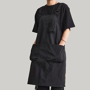 TEMU 조절 가능한 H자형 스트랩이 있는 일체형 다기능 폴리에스터 앞치마 | 요리, 카페, 애완동물 미용, BBQ, 레스토랑, , 정원 가꾸기에 적합