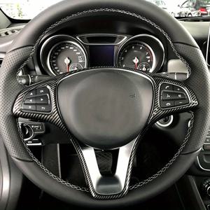 TEMU 벤츠 GLA GLC CLA GLE GLS 클래스 W246 W205 W213 X253 X156 자동차 스티어링 휠 커버 장식 트림