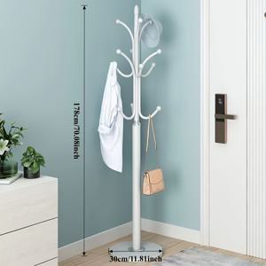 TEMU 싱글 독립형 경량 럭셔리 홈 멀티 후크 및 멀티 수납 코트 랙, 소형 공간을 위한 다기능 행잉 가방 랙, 수직 수납 랙 및 건조대