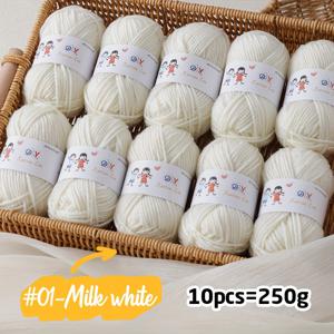 TEMU 10개 세트 아크릴 실 볼, 250g 부드럽고 편안한 멀티컬러 4겹, 수제 니팅 DIY 스웨터, 모자, 장갑, 스카프 및 기타 공예용, 25g/롤