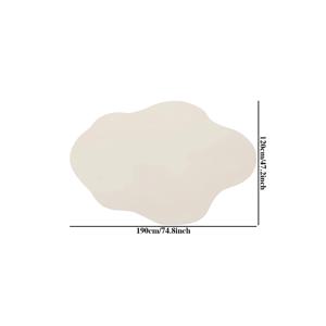 TEMU 1개 모조 캐시미어 1000G 두께 10mm 60X100cm 침실 카펫 미끄럼 방지 부드럽고 푹신한 바닥 매트 단색 불규칙 러그 거실 소파 옷장 라운지 침대 옆 테이블에 적합