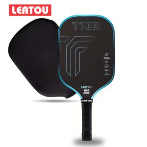 TEMU LEATOU 라켓, 싱글 라켓 커버 포함, USAPA T700 무광 마감, 16mm 두께의 내부 코어, 새로운 그라데이션 색상 변형, 성능 향상. 미끄럼 방지 라켓, 통기성 및 흡습성 핸들